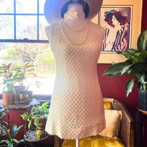 White Lace Sleeveless Mini Dress